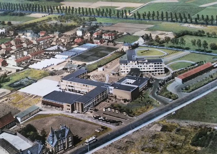 Luchtfoto van de site te Zomergem